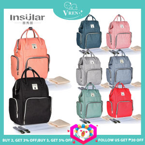 อินซูลาผ้าอ้อมเด็กทารกกระเป๋าเป้สะพายหลังสําหรับคุณแม่จุได้เยอะกระเป๋าสําหรับท่องเที่ยวกระเป๋าเปลี่ยนผ้าอ้อมรถเข็นเด็กกระเป๋าเป้สะพายหลัง