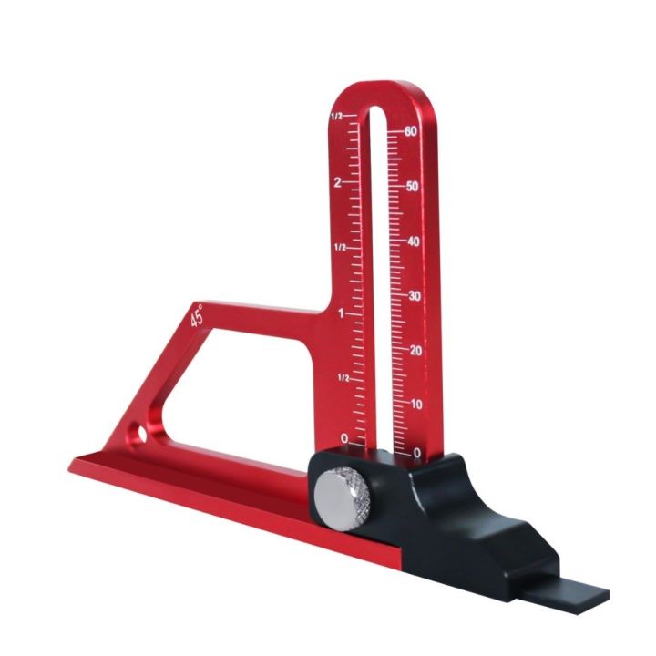 STVML Inch Scale Adjustable Table Depth Gauge Aluminum Alloy 0-60mm ...