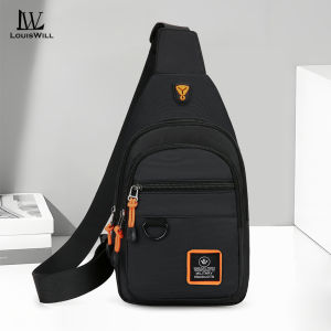LouisWill Men Chest Bag Fashion Shoulder Bags Sling Chest Bag Cross Body Bag Messenger Bag Waterproof Cross Body Bag Large Capacity Sling Bag Simple Casual Sport Street Bag Student Teenager Bag