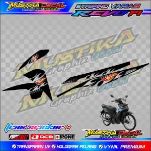 STRIPING VARIASI HONDA REVO FI HOTWHEELS / STIKER LIST VARIASI HONDA REVO FI HOTWHEELS