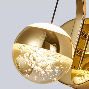 Crystal Pendants Lighting For Kitchen Island Modern Ceiling Hanging Lights With Bubble Gold