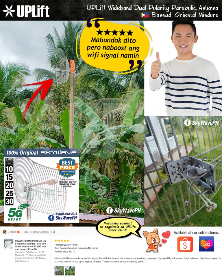 UPLift SkyWave Zensei Ultra MIMO ZUM Dual-Polarity Parabolic