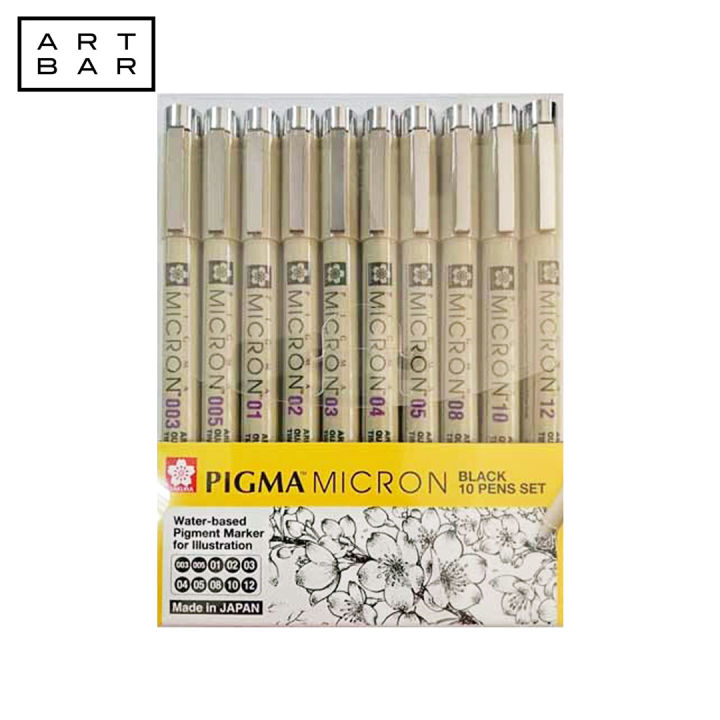 Sakura Pigma Micron Drawing Pen Xsdk-10A Black 10s Art Bar