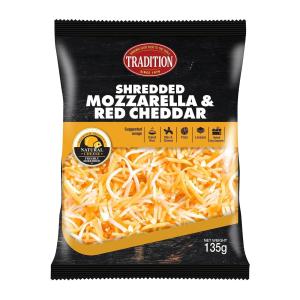 Tradition Shredded Mozzarella And Red Cheddar