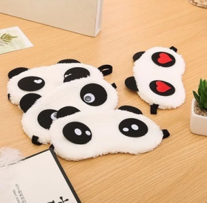 Penutup Mata Tidur Karakter Panda / Sleeping Eye Panda Motif Panda Ekspresi / Eye Cover Cute Panda