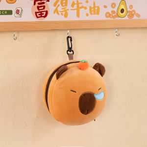 Cute Cartoon Capybara 2in1 Neck Pillow Sleep Mask Travel Pillow Office Desk Pillow Portable Soft Tudung Mata