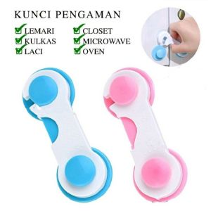Kunci Pengaman Pengunci Laci Lemari Kulkas /  Perekat Tempel Pengait Kulkas Pengait Pintu Penahan Kulkas Pengunci Furniture Termurah Terbaru Promo