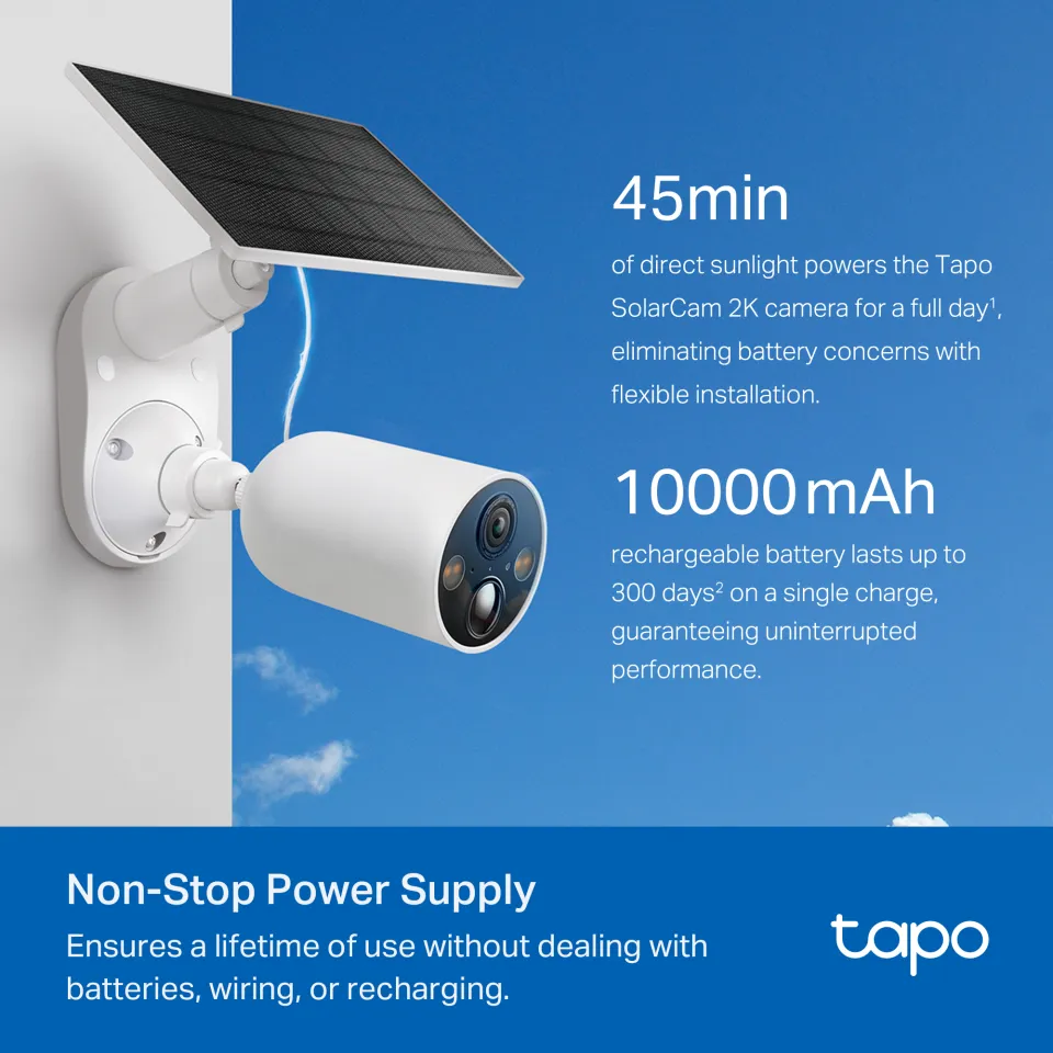 TP-Link TaPo C425 Solar-Powered Wireless Security Camera Kit