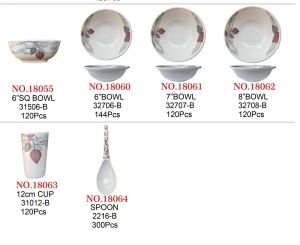 HQ melamine wares plates and bowls tablewares double happy dinner plate and salad bowl WHITE BCKRND.