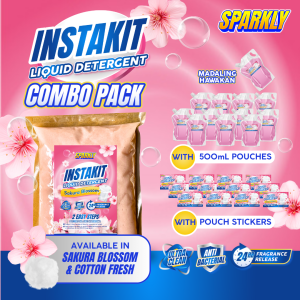 Sparkly Instakit DIY Liquid Detergent Kit with Pouch & Stickers for 3-18 LITERS