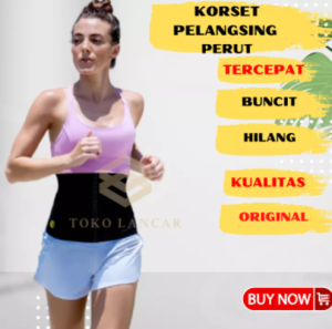 Korset Pelangsing Perut Buncit Pembakar Lemak Wanita Waist Ada Kancing