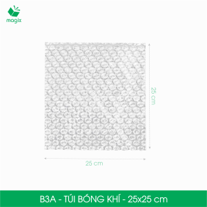 B3A - 25x25 cm - 100 Túi bóng khí chống sốc đóng hàng - Túi gói hàng bọc chống sốc xốp chống sốc
