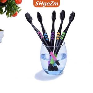 [COD] SHgeZm 10 miếng tre bàn chải đánh răng mềm bàn chải than người lớn bàn chải đánh răng