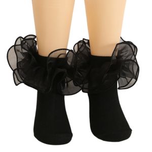 DOWNA Mềm mại Vớ nhảy cho trẻ em Bông Xù xì Vớ Lolita Thời trang Dễ thương Vớ hoa ballet Các cô gái