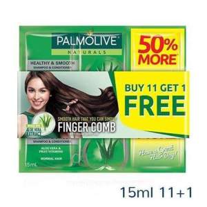 Palmolive Natural Shampoo Sachet Green 15ml 12pcs