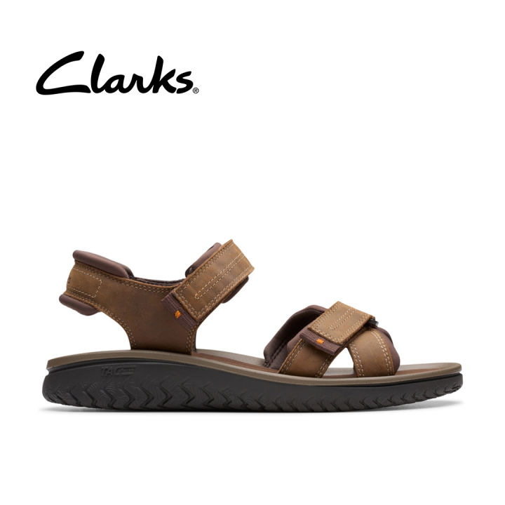 MENS WESLEY SHORE G-FIT BEESWAX LEATHER SANDAL in BROWN
