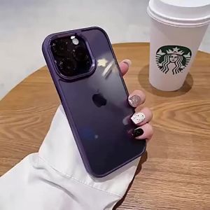 CrashStar Hard Transparent Clear Shockproof Phone Case For iPhone 16 15 14 Pro Max Plus 16e 13 Pro Max 12 Pro Max 11 Pro Max With Metal Camera Protection With Metal Buttons Fashion Simple Phone Casing Anti-fall Phone Cover Top Seller