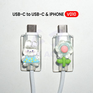 NVN-PKD05 PELINDUNG UJUNG KABEL CHARGER USB-A TO USB-C DAN MICRO USB / USB-C TO USB-C DAN LIGHTING KARAKTER LUCU