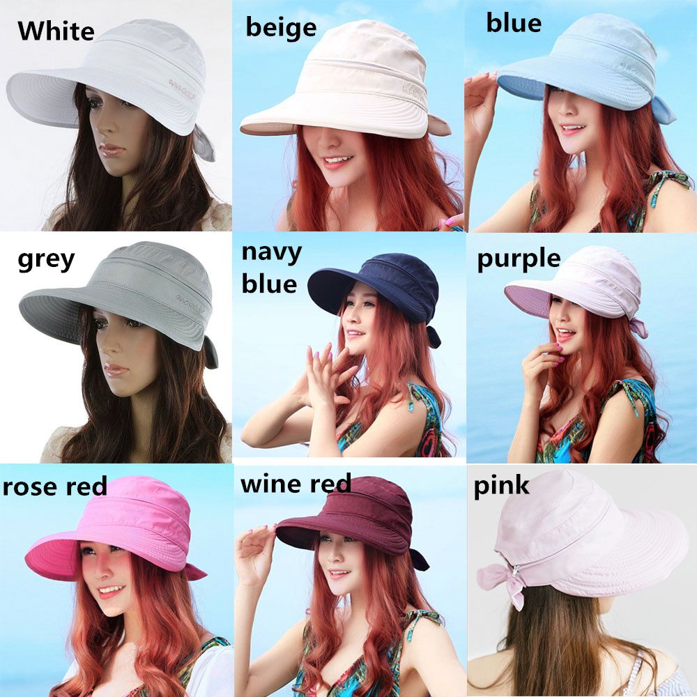 【Ready Stock/COD】2022 Visor Foldable Anti-UV Wide Brim Sun Hat Outdoor Cap Beach Hat_voghion.com