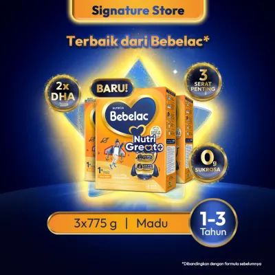 [BARU] Bebelac 1+ (1-3 Tahun) Madu 775gr x3 Susu Pertumbuhan Bubuk