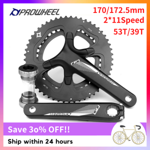PROWHEEL Road Bike Crankset Hollow One-Piece Chainwheel 110BCD 36-52T 170mm Compatible for Shimano 105 R7000 Ultegra R8000 Crank 12Speed 4 Claws Single Disc