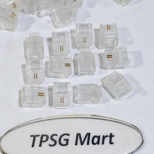 Đầu RJ11 2 Pin 6P2C (Chuẩn Rj11 6P2C Rj11 2 Line 4 tim 2 Pin): Túi 50 đầu / Túi 100 đầu