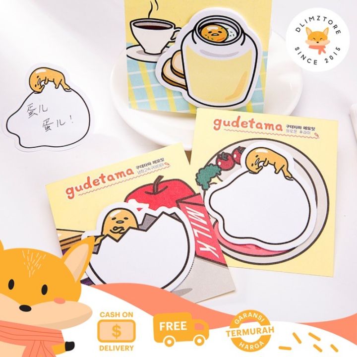 [DZ] ST011 - Sticky Note / Sticky Notes Gudetama Lucu (20 lembar ...