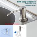 Soap Dispenser Kitchen Sink Liquid Dishwashing Dispenser 304 Stainless Steel Kitchen Sink Liquid Soap Pump Dispenser Extended 1.2m Tube Soap Dispense【earphea】. 