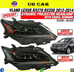 Vland Lexus RX270 RX350 2012 - 2014 Dynamic Led Projector Headlamp Head Lamp Headlight With Running Signal