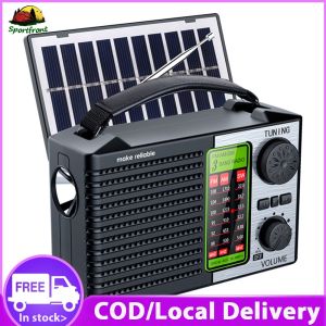 Outdoor Solar Radio with AM FM SW Bands and Bluetooth Speaker for Camping and Hiking