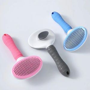Pet Comb Cat Dog Hair Comb brush Pet Grooming Shedding comb Brush for Pet Self Cleaning Grooming Tool
