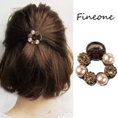 Round Pearl Small Hair Claw Women Girls Sweet Elegant High Ponytail Hair Clip Hair Accessories