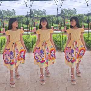 HEATHER 02081 KIDS DRESS FREESIZE FROM 7-10YRS OLD