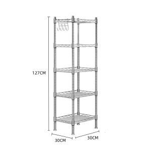 Dazioter Kitchen Storage Rack Floor to ceiling Toilet Multi story Kitchen Supplies Storage Rack Multi functional Living Room Bathroom Storage Rack-ZYE