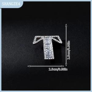 【SHANGZE4】 Kim Loại Pha Lê Trâm Pin 26 Tiếng Anh Thư Pins Và Trâm Cài Phù Hợp Với Áo Sơ Mi Huy Hiệu Đồ Trang Sức Thời Trang Cho Nam Giới Và Phụ Nữ Phụ Kiện
