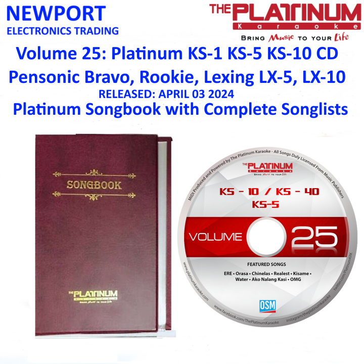 Volume 25 Karaoke DVD for Platinum KS-1 KS-5 KS-10 and Platinum