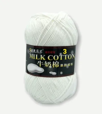 Cuộn len Milk cotton loại 1 cuộn to 125g-2.5mm