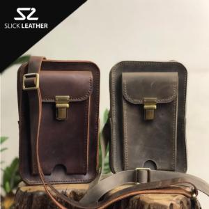 Slick Leather - Messenger Bag in Top Grain Cowhide Leather