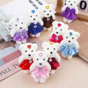 Cindychen888   10PCS Small Teddy Bear Birthday Flower Bouquet Wedding Valentines Day Decor
