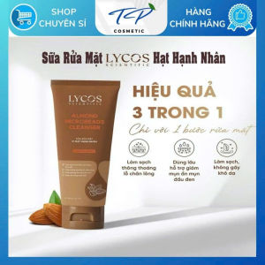 [Nâng cấp] Sữa Rửa Mặt Vi hạt hạnh nhân Lycos 100ml phù hợp da dầu mụn : Sáng da sạch mụn Công thức dịu nhẹ sạch sâu da mềm mại sau sử dụng