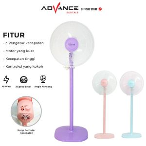 Advance Kipas Angin Berdiri Stand Fan - 16 inch - VT1605 Votre - FREE ONGKIR Jabodetabek