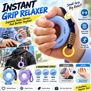 Dual Resistance Silicone Grip Ring Stress Relief Hand Exerciser Silicone Hand Therapy Ring Portable Finger Strengthening Tool Strength Training Equipment for Hand Muscle Recovery
