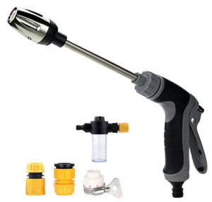 Súng Xịt Nước Áp Lực Cao - Vòi Phun Kim Loại Điều Chỉnh Chống Trượt Dùng Rửa Xe & Tưới Vườn