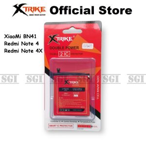 Baterai Xtrike Double Power XiaoMi BN41 Redmi Note 4 4X Mediatek Handphone HP Dual BN 41 Batre Batrai Battery
