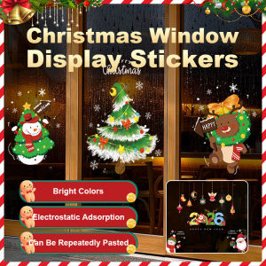 Christmas Stickers Reuse Decorative Stickers Pursuing Holiday Decorations Removable Storage