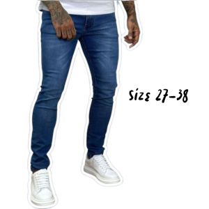 Celana Jeans Pensil Pria Dewasa Celana Pensil Skinny Cowok Celana Slimfit Stretch Melar Cuci Gudang
