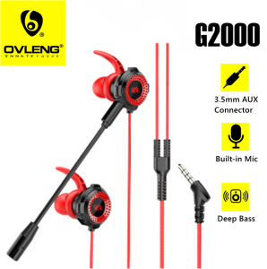 G2000 High Quality Professional Gaming Wired Earphones Noise Reduction with Detachable Microphone