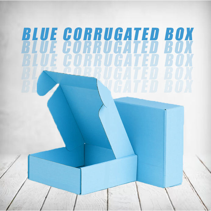 FULL BLUE Kraft Mailer Corrugated BoxON HAND Carton box corrugated