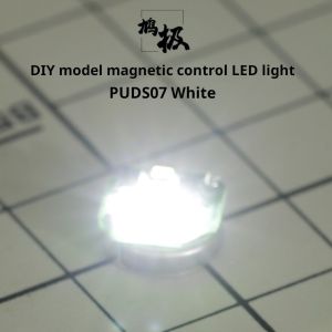 Thickness 5mm Magnetic Control LED Lamp with Battery Magnet for Gundam Gunpla GK DIY Kamen Rider Model Making Tool Magnetic Control Sensor Light