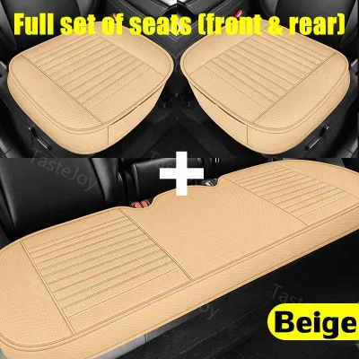 [SG stock] Car Seat Cover PU Leather Interior Protector Mats Cushion 5 Seaters Chair Seatcover Pad for SUV Sedan Truck